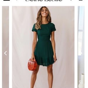 Selfie Leslie Meilani A Line Empire Dress, Forest Green